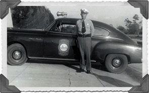 John Shockey and first police cruiser