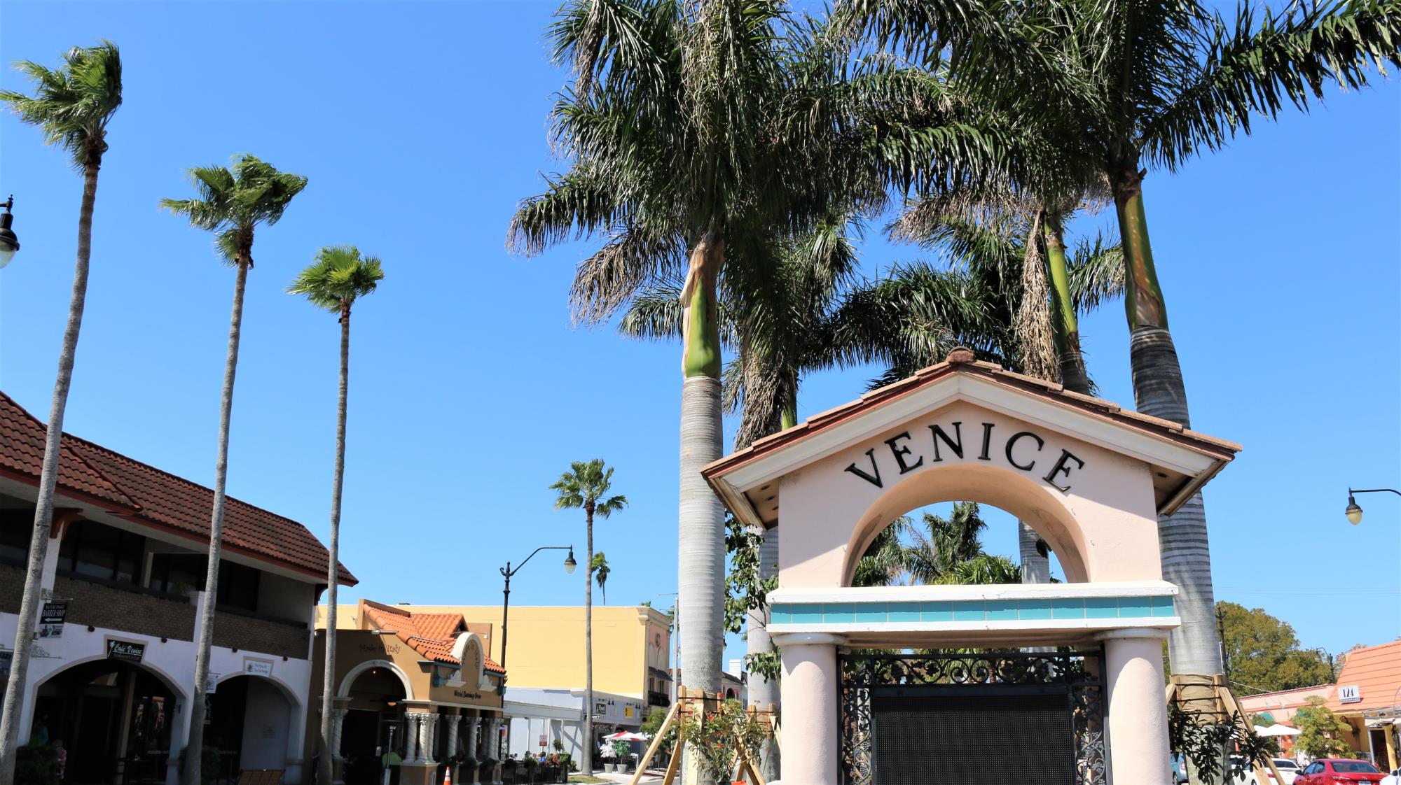 Gateway sign on West Venice Avenue