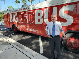 Ed Lavallee donating blood 12.11.19