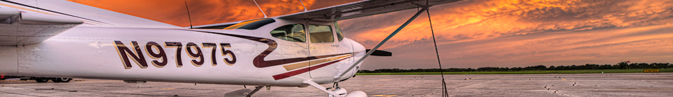 Airplane facing towards the sunset. Photo by Tommy Wiklind