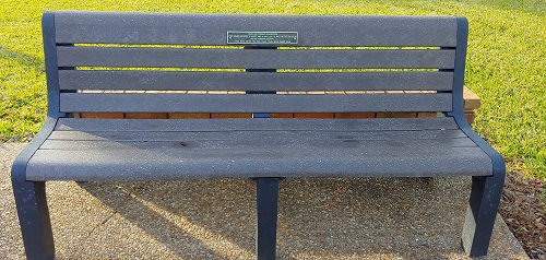 Composite Bench with dedication plaque