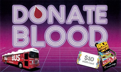 Blood drive graphic for 8.4.21