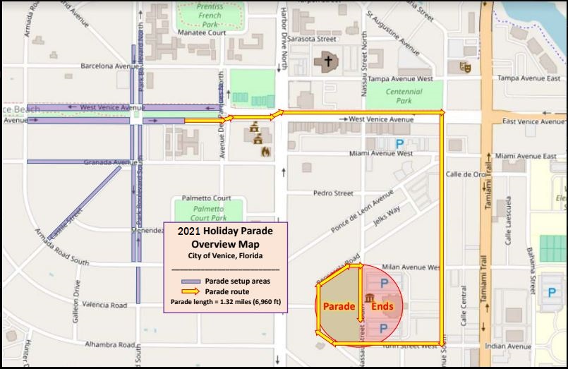 Holiday Parade Route 2021