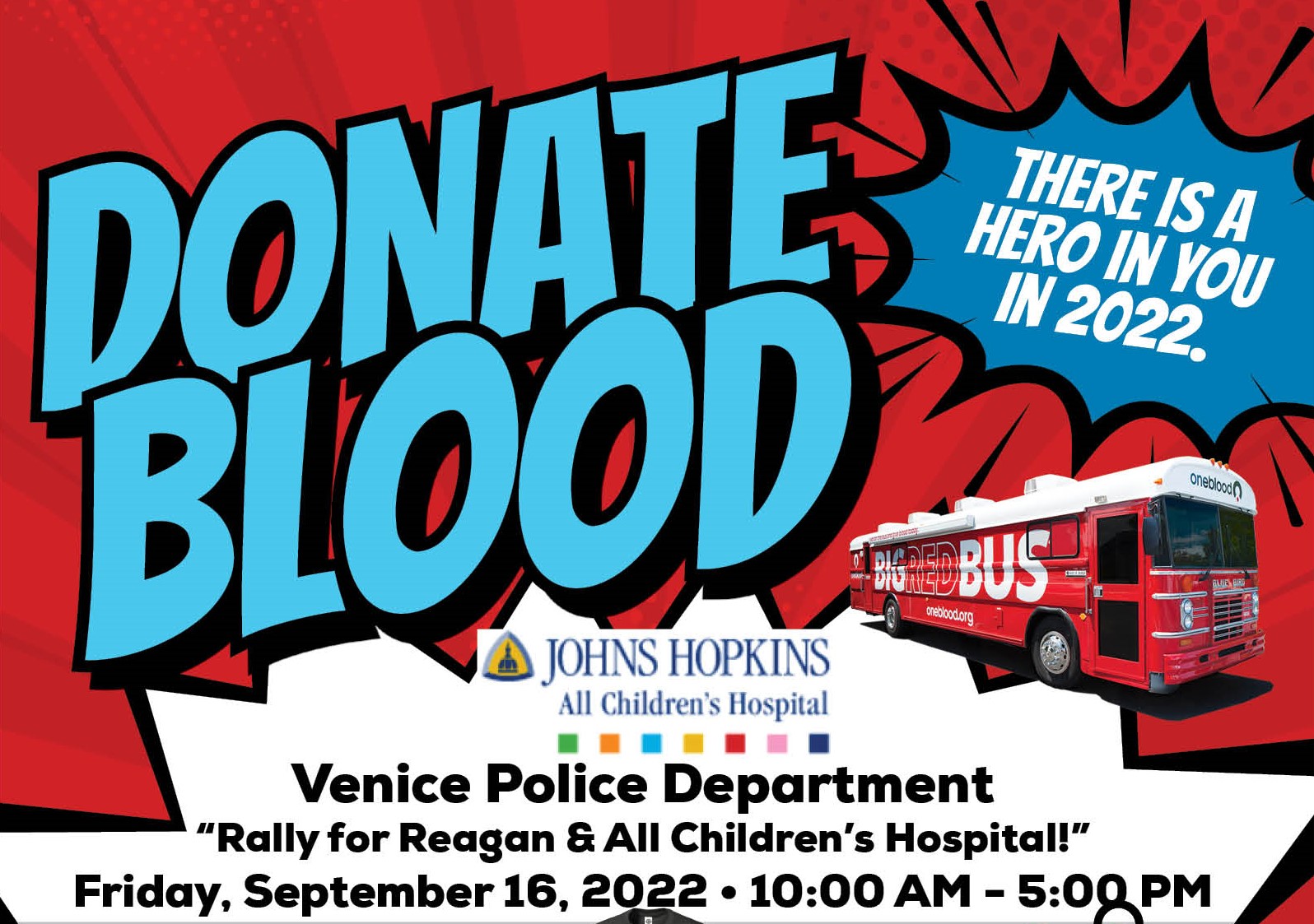 VPD Rally for Reagan blood drive graphic