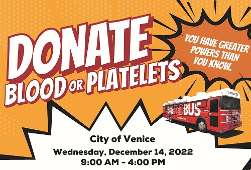 City of Venice blood-platelet drive 12.14.22 graphic