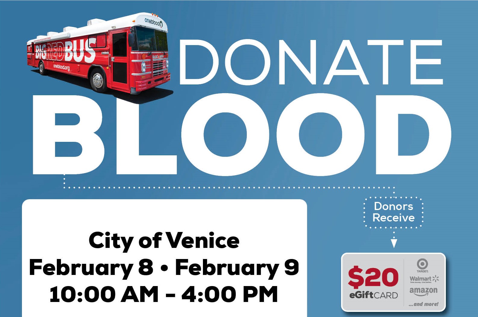 City of Venice blood drive graphic 2.8-9 2023