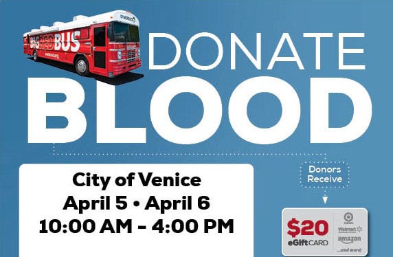 Venice City Hall Blood Drive 4.5-6 graphic