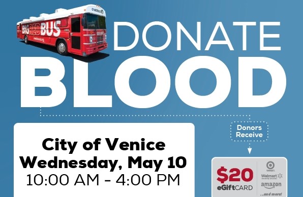 City of Venice blood drive graphic 5.10.23