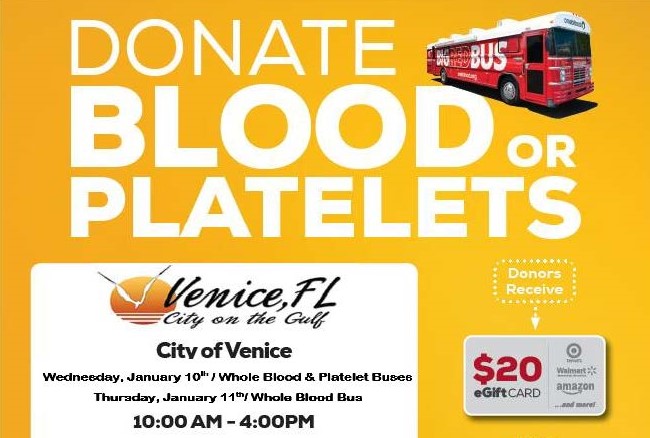 City of Venice blood-platelet drive 1.10-11 graphic