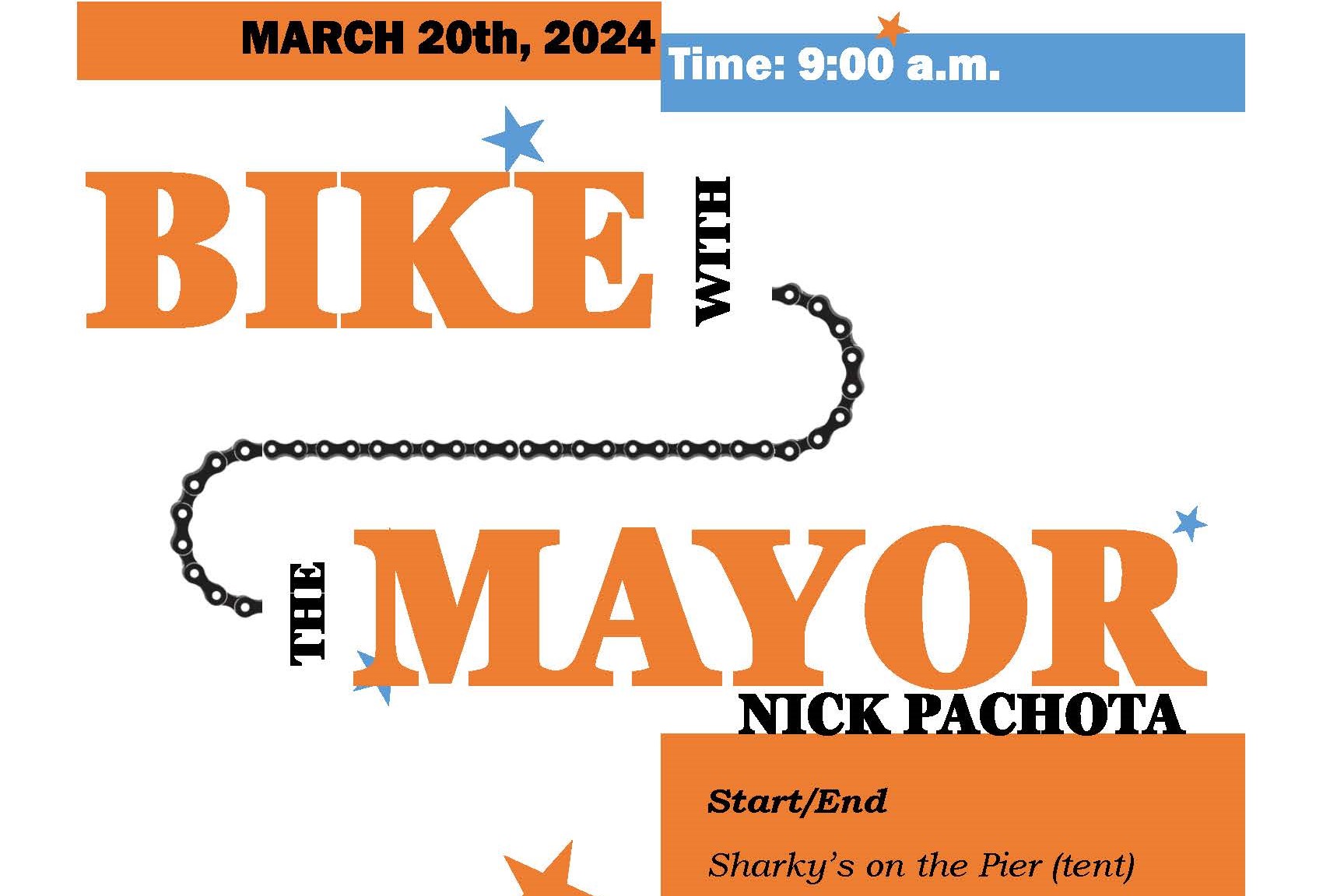 Bike Ride With Mayor Flyer 2024 graphic for web